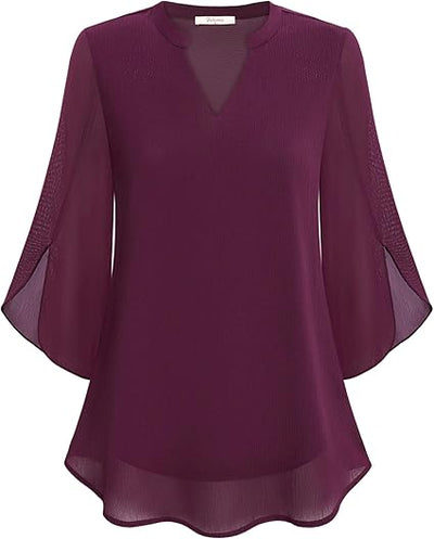 Petra – Blouse en Chiffon A-ligne