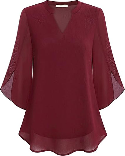 Petra – Blouse en Chiffon A-ligne