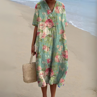 Nathalie - Robe Fleurie Élégante