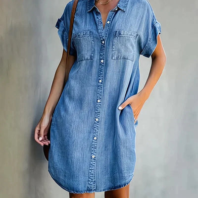 Aubree - Robe Décontractée En Denim
