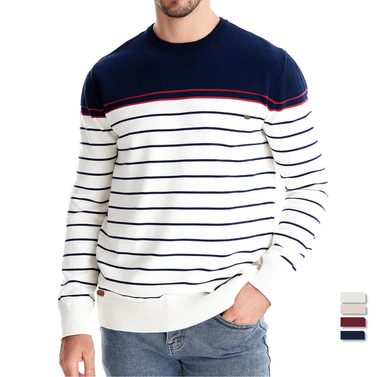Luvare | Pull pour homme avec motif rayé