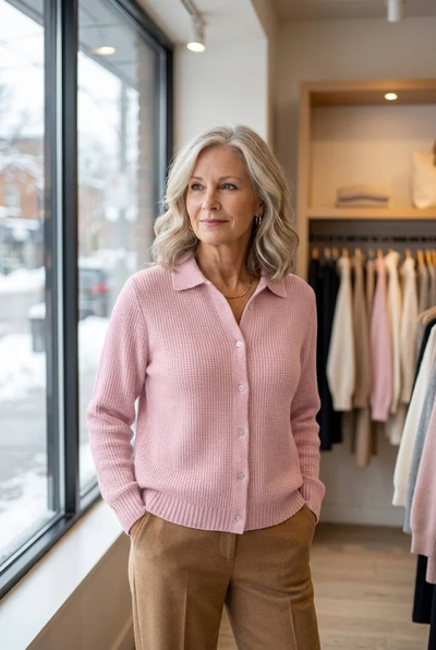 Lera | Cardigan Classique Tricoté avec Boutons